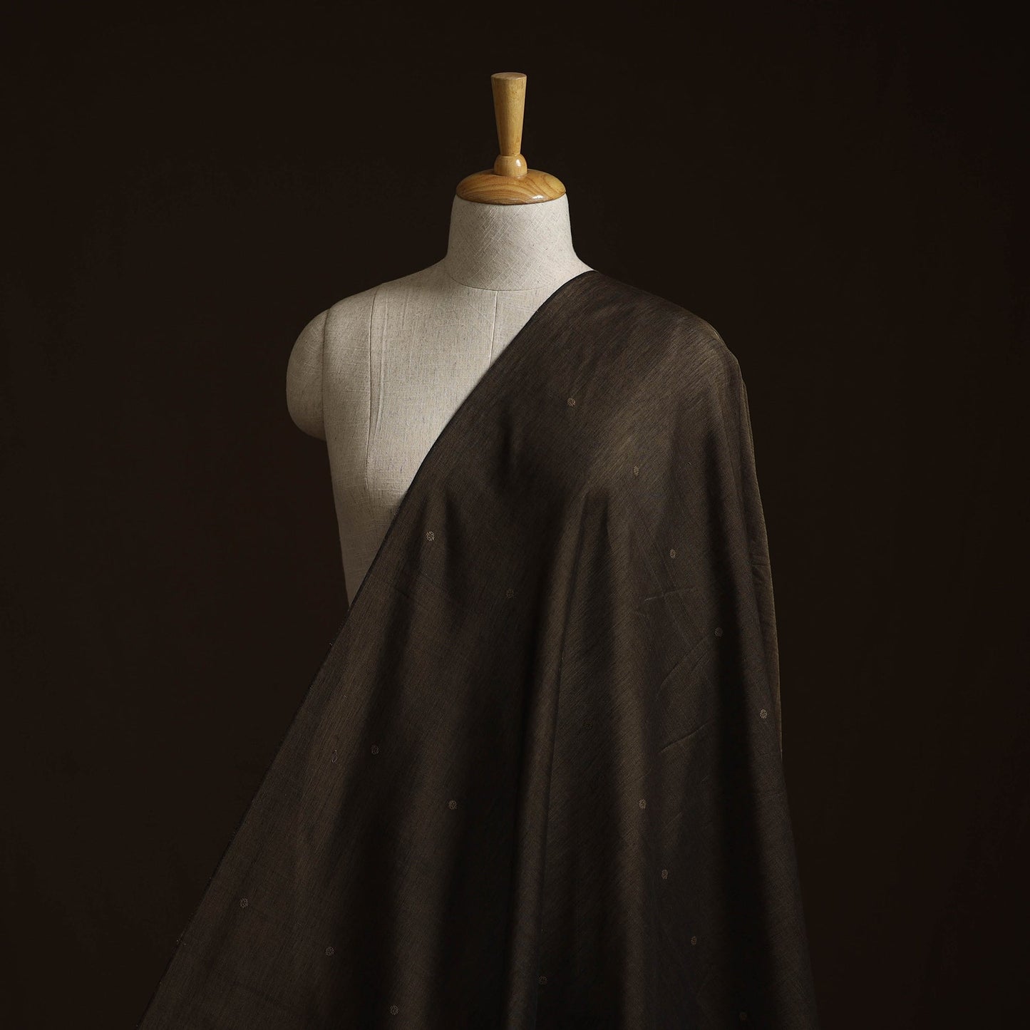 Handloom thread buti mercerised cotton chanderi fabric 03