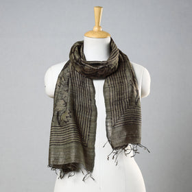 Buy Handloom Block Print Tussar Silk Bindaas Stole