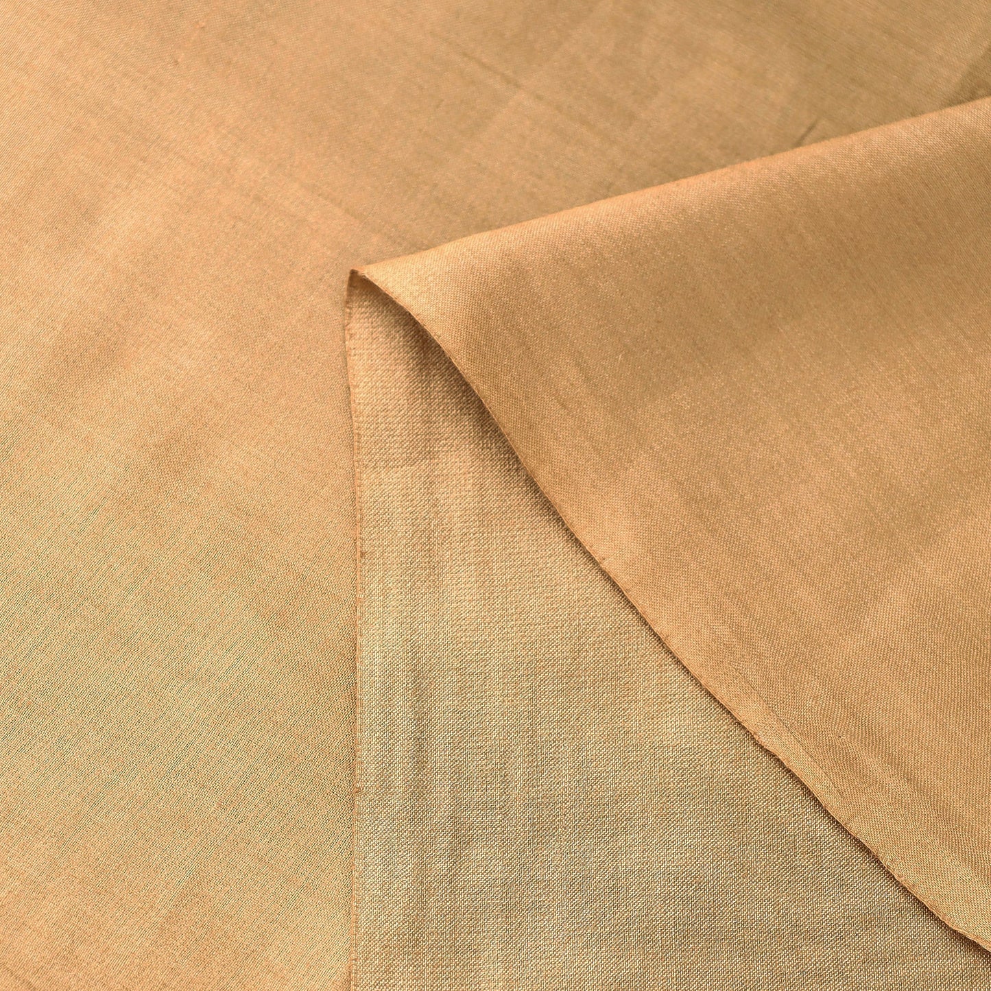 Brown - Handloom Tussar Silk Cotton Fabric from Vidarbha