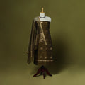 Handloom zari buti chanderi silk 2pc unstitched dress
