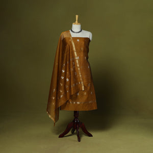 Handloom zari buti chanderi silk 2pc unstitched dress