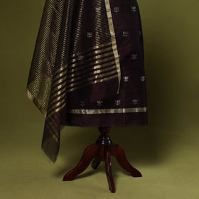 Handloom zari buti chanderi silk 2pc unstitched dress