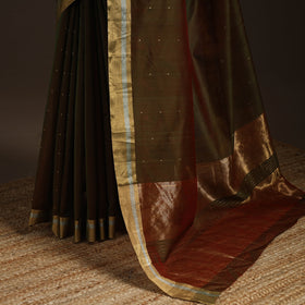 Handloom zari work chanderi silk saree 04 - handcrafted