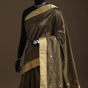 Handloom zari work chanderi silk saree 08 - handcrafted