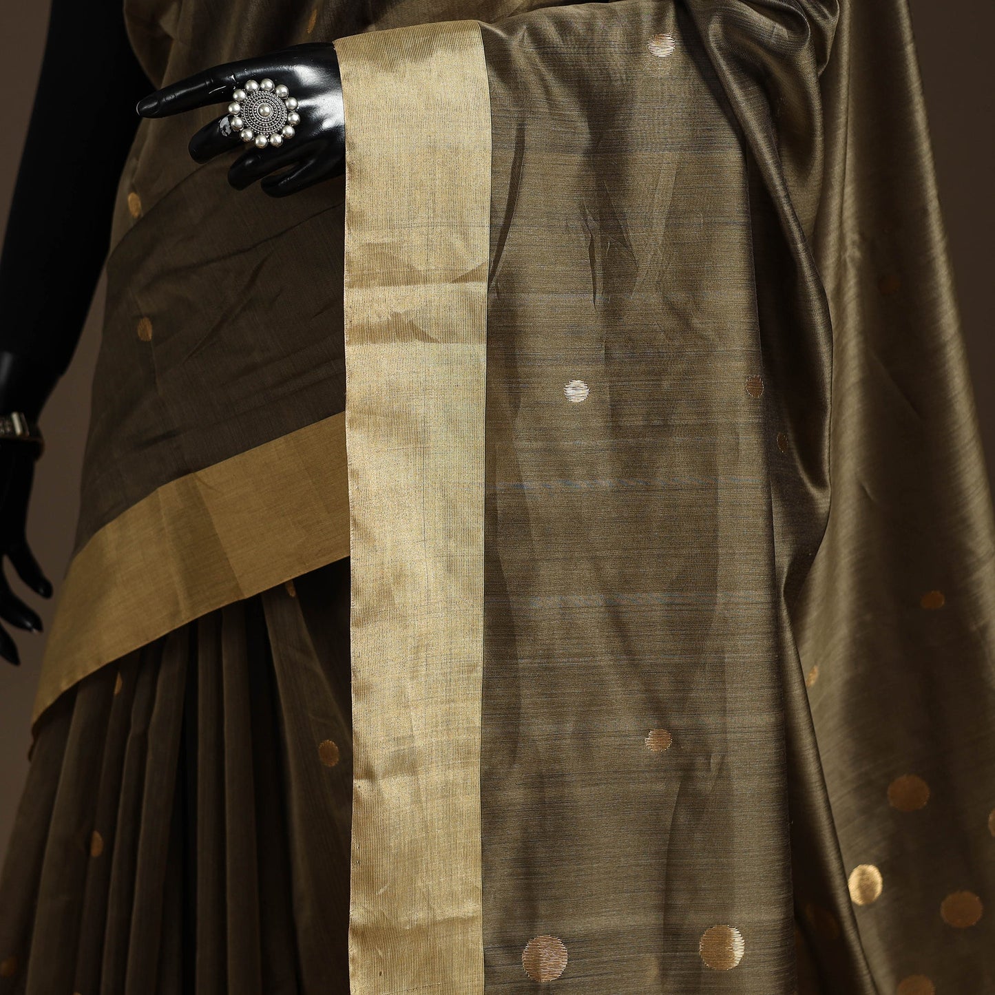 Handloom zari work chanderi silk saree 08 - handcrafted