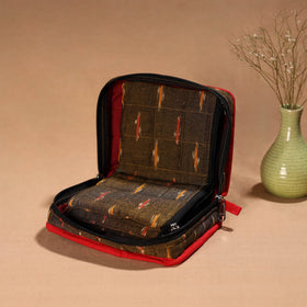 Brown Handmade 4 Pockets Cotton Jewellery Bag