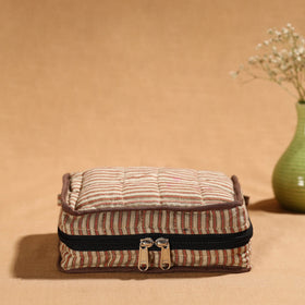  Brown Multipurpose Jewellery Bag with 4 Storage Pockets