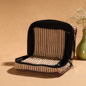  Brown Multipurpose Jewellery Bag with 4 Storage Pockets