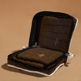 Brown Handmade 4 Pockets Cotton Jewelry Bag 15