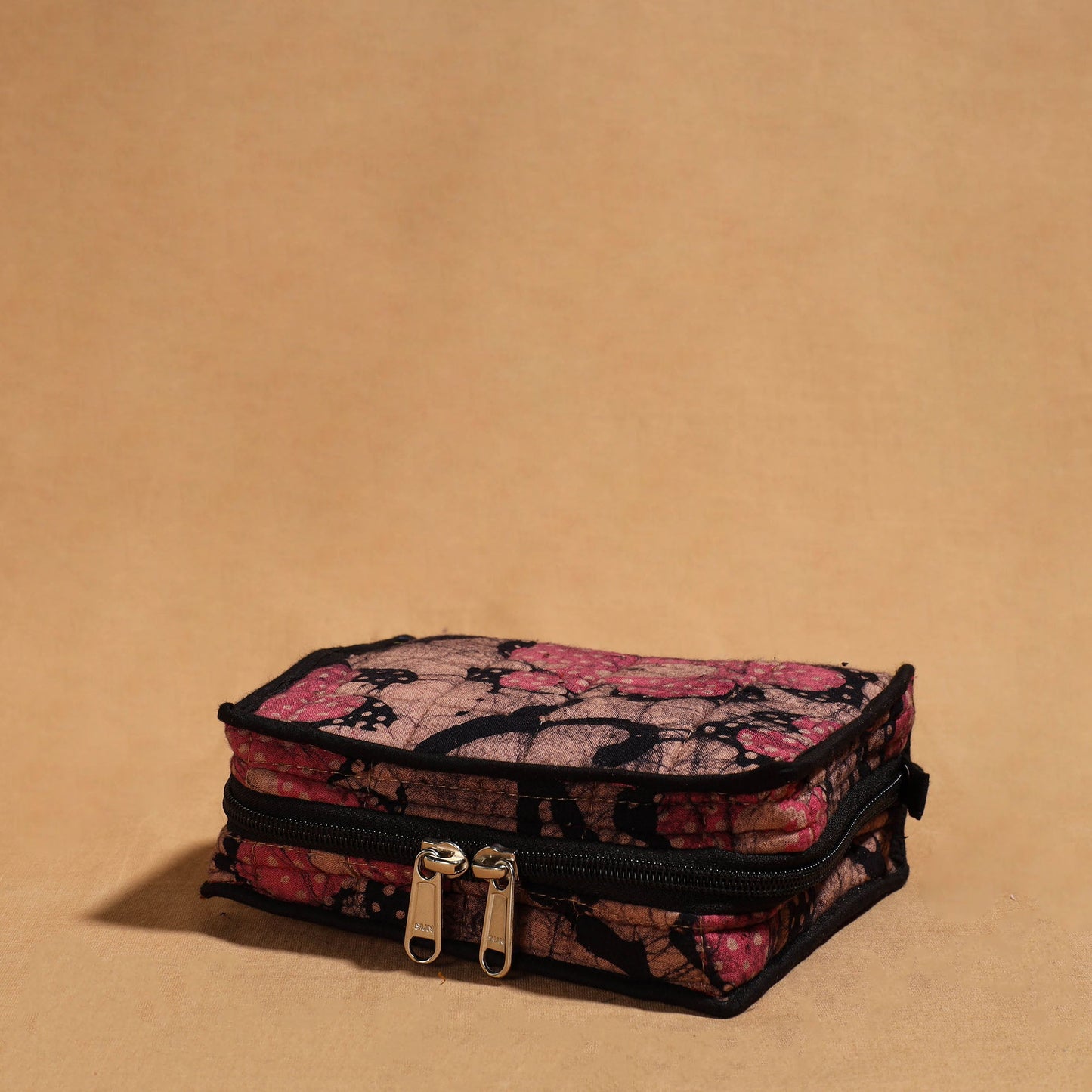 Brown Handmade 4 Pockets Cotton Jewelry Bag