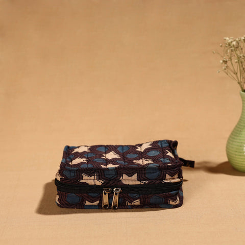 Brown Handmade Cotton Jewelry Bag - 4 Pockets | iTokri