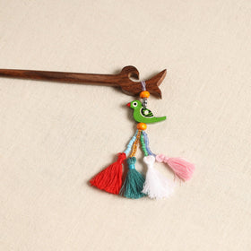 Handmade bird tassel juda stick 01 - handcrafted