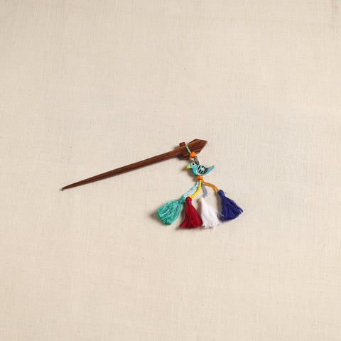 Handmade bird tassel juda stick 02 - handcrafted