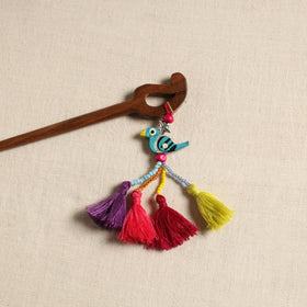 Handmade bird tassel juda stick 03 - handcrafted