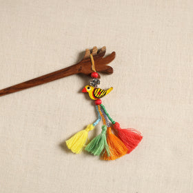 Handmade bird tassel juda stick 04 - handcrafted