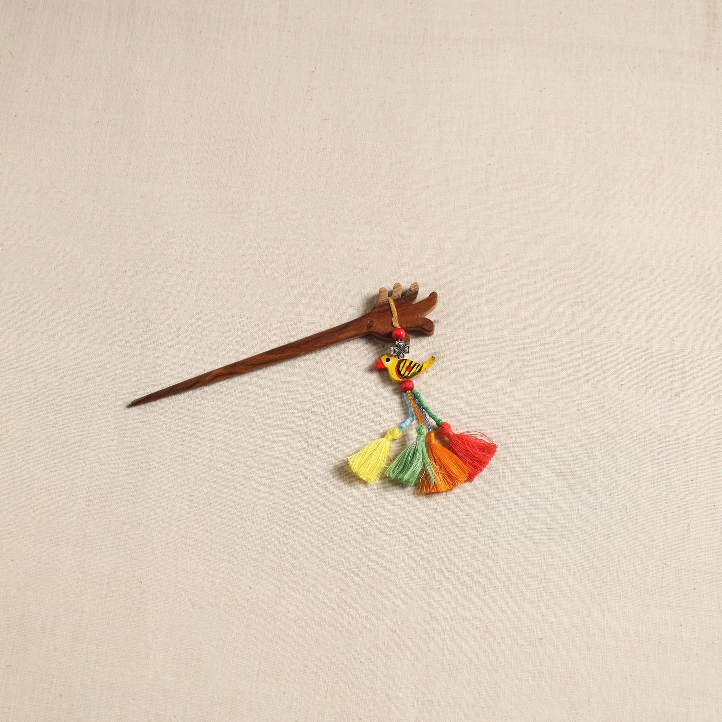 Handmade bird tassel juda stick 04 - handcrafted