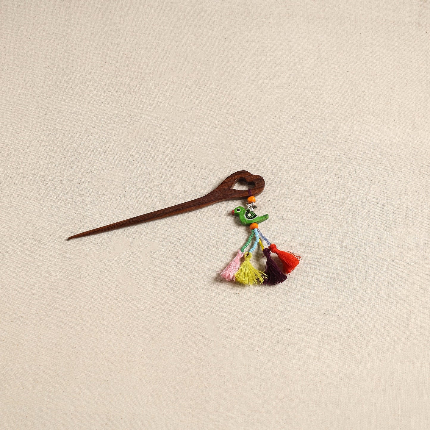 Handmade bird tassel juda stick 05 - handcrafted