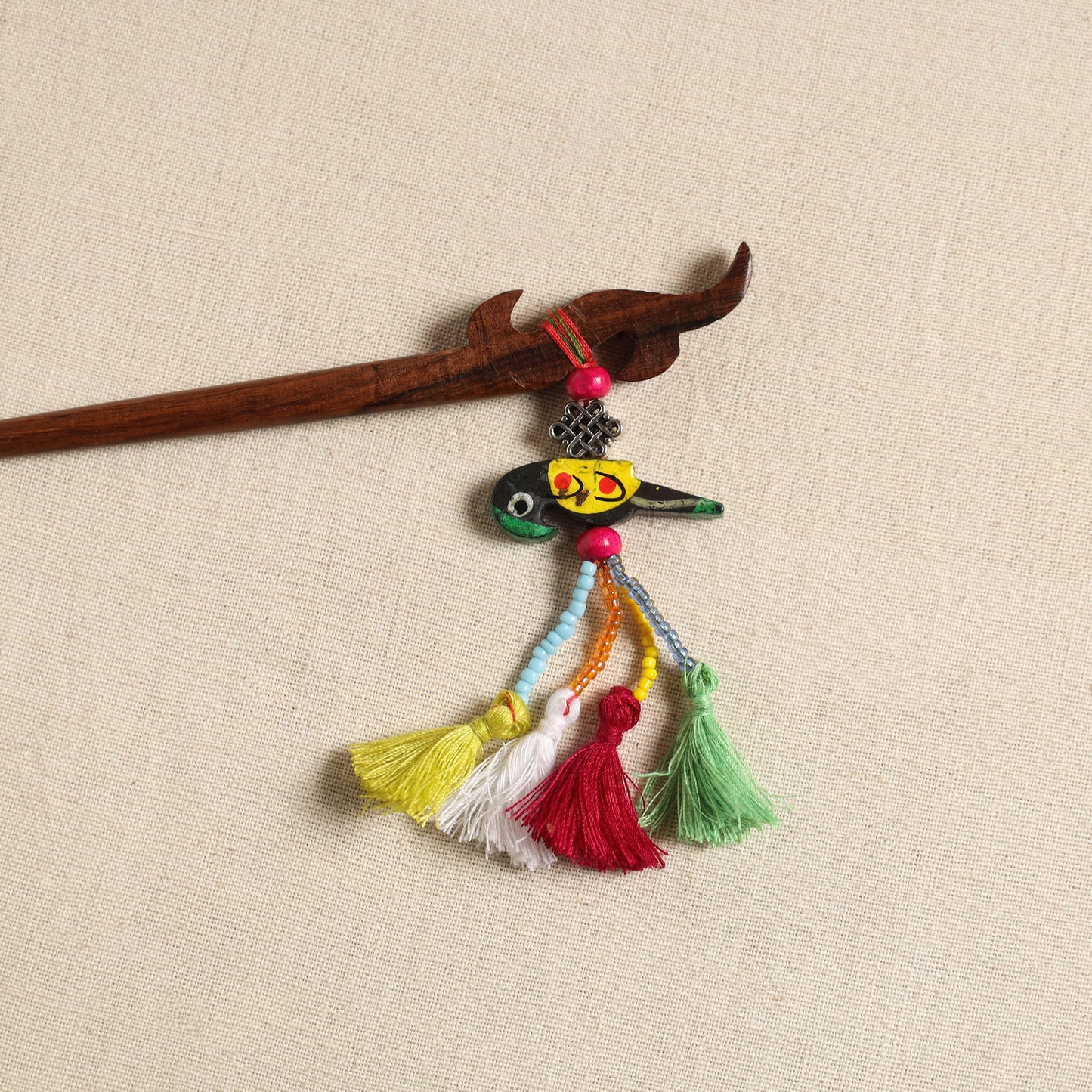 Handmade bird tassel juda stick 09 - handcrafted