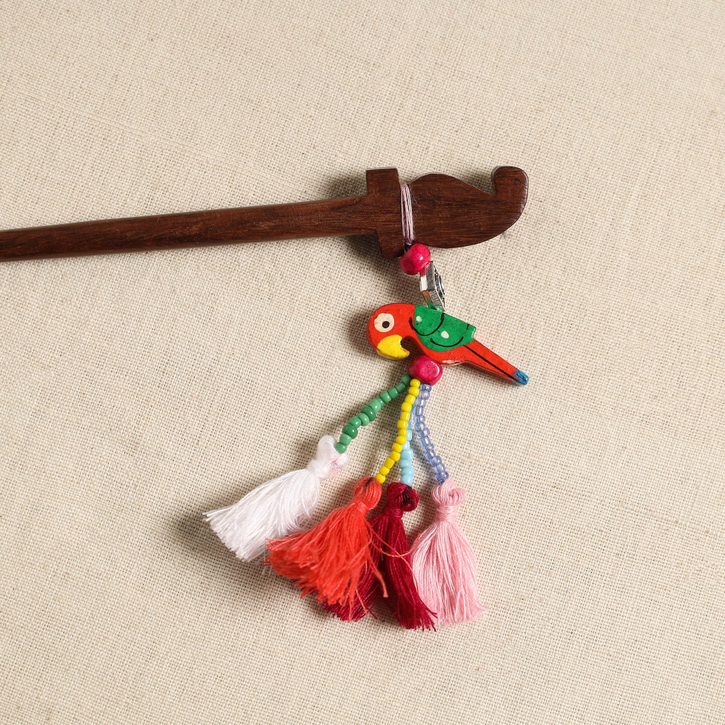 Handmade bird tassel juda stick 10 - handcrafted