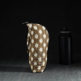 Brown Handmade Cotton 1L Water Bottle Cover