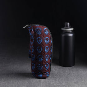 Brown Handmade Cotton 1L Water Bottle Cover