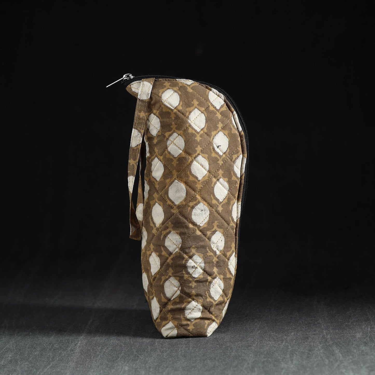 Brown Handmade Cotton 1L Water Bottle Cover