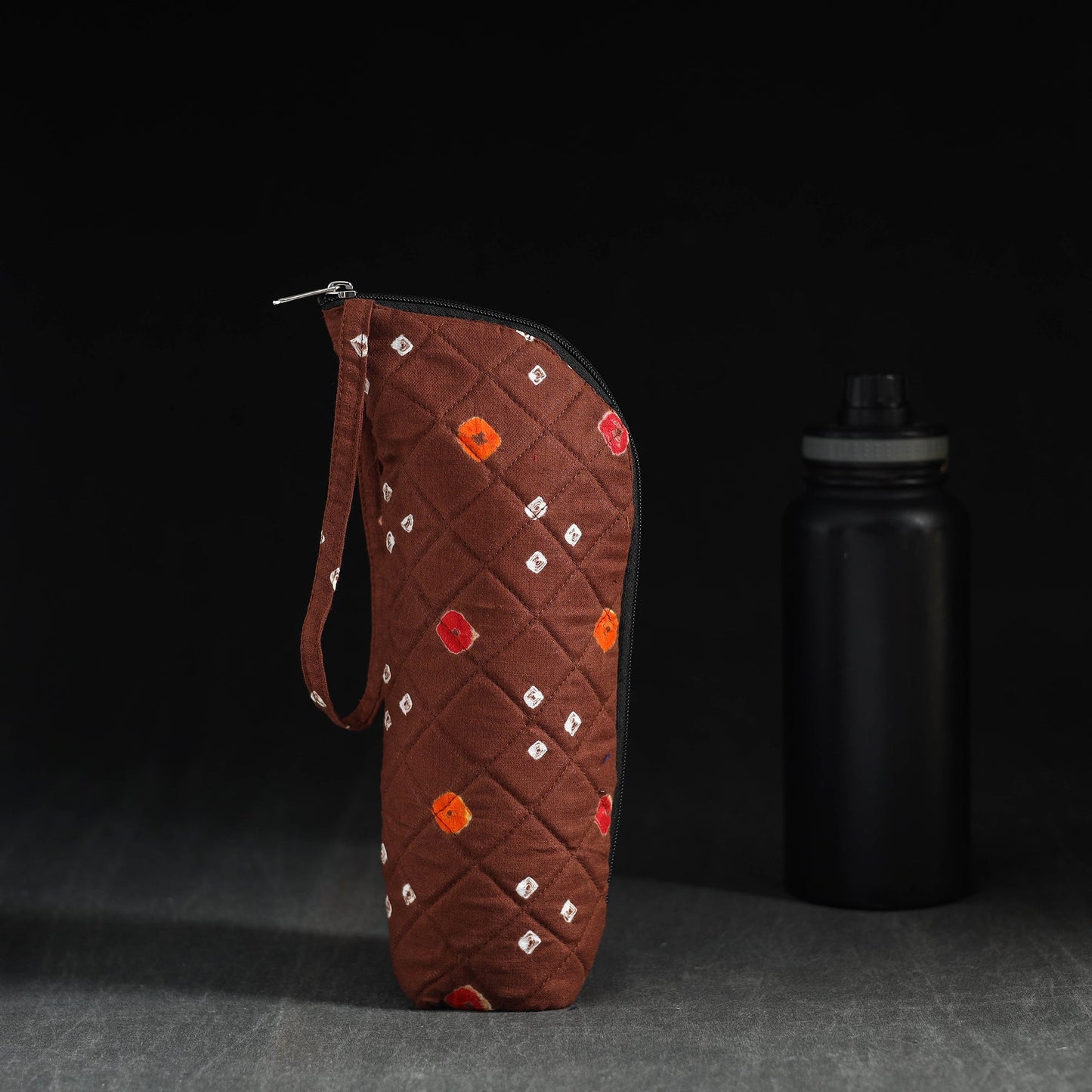  Brown Handmade Cotton 1L Water Bottle Cover
