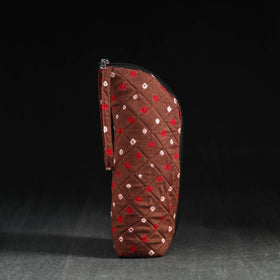 Brown Handmade Cotton 1L Water Bottle Cover