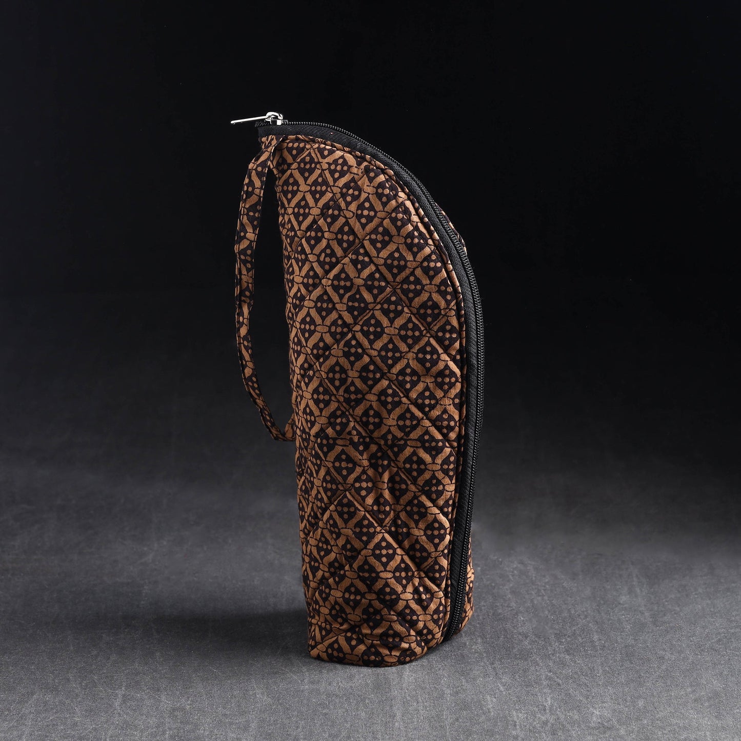 Brown Handmade Cotton 1L Water Bottle Cover