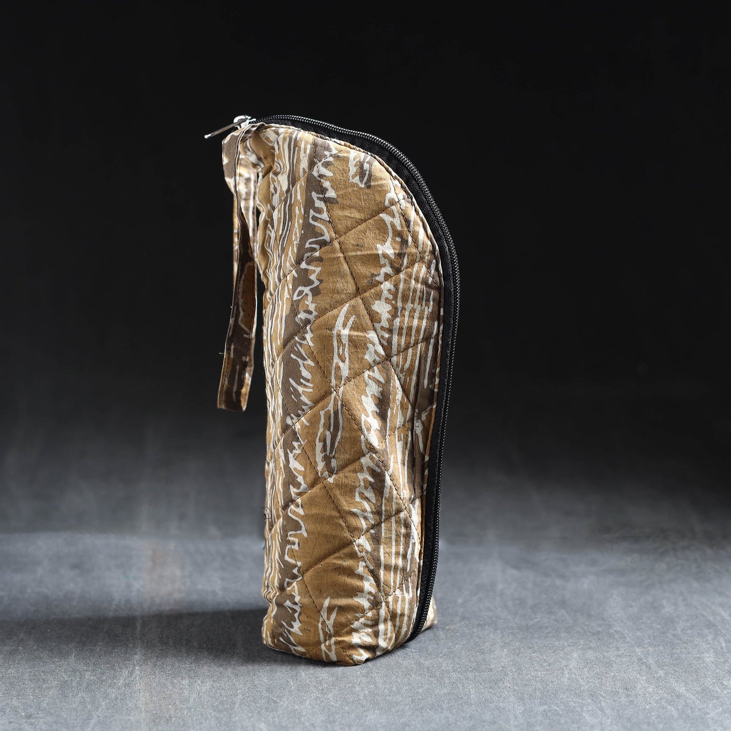 Brown Handmade Cotton 1L Water Bottle Cover