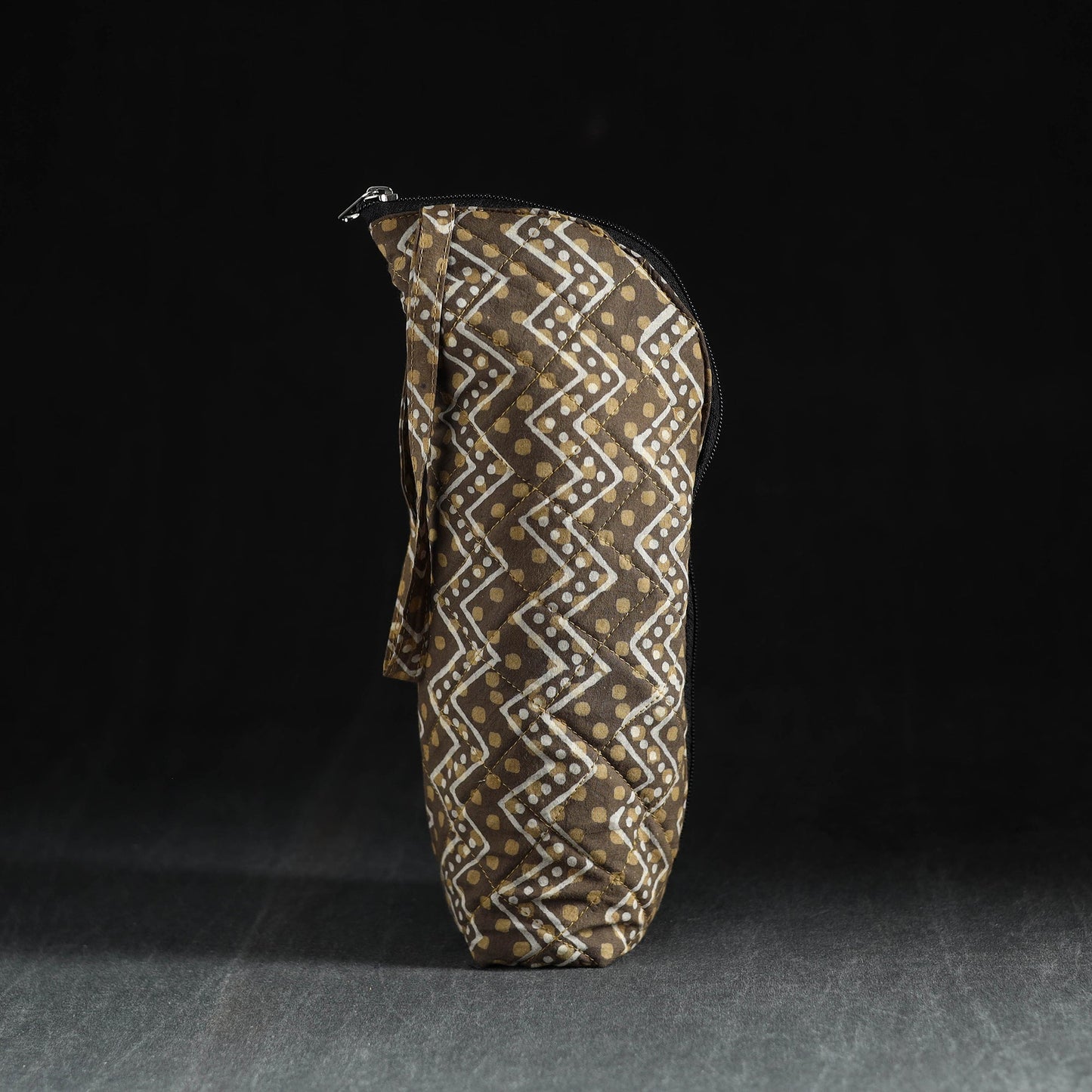 Brown Handmade Cotton 1L Water Bottle Cover