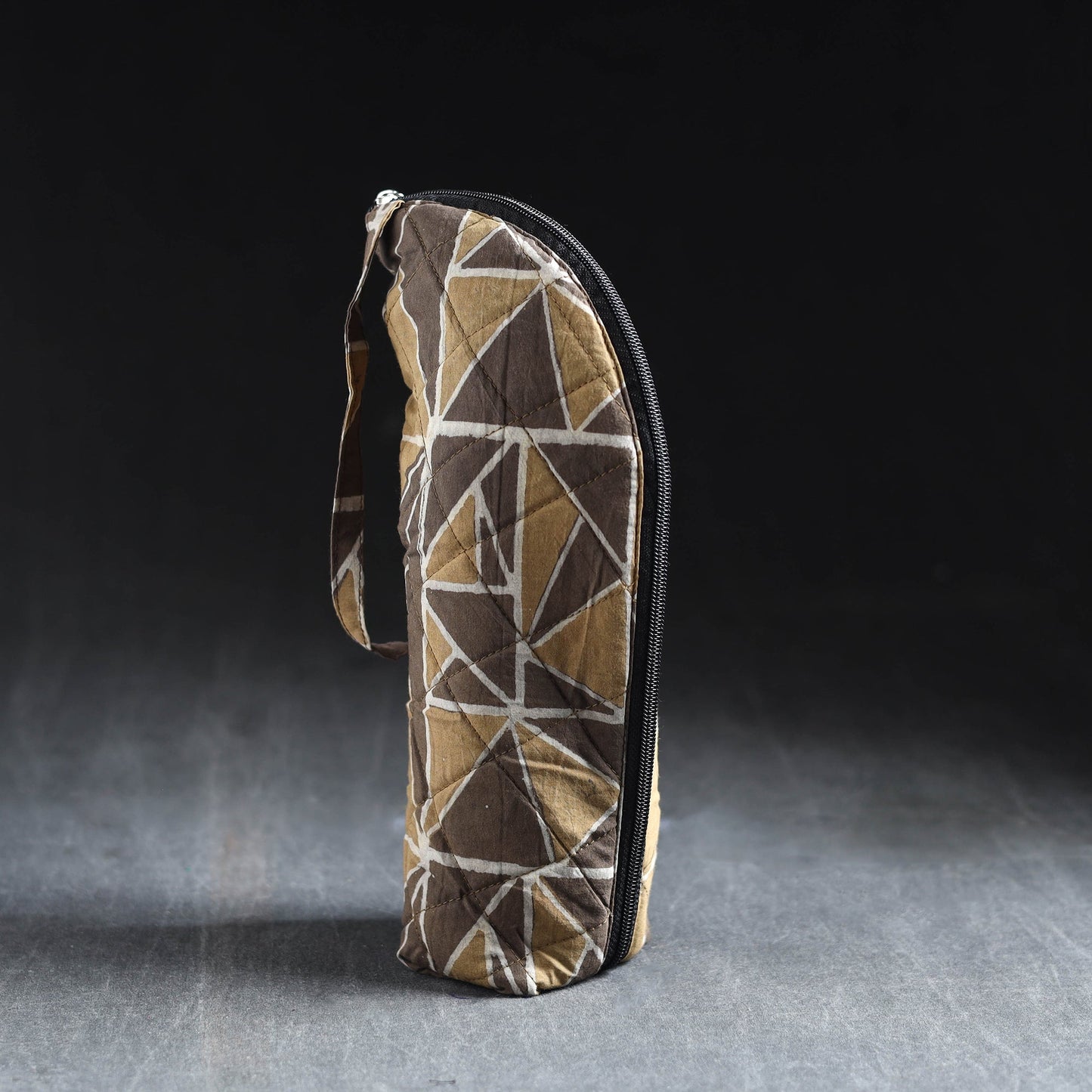 Brown Handmade Cotton 1L Water Bottle Cover