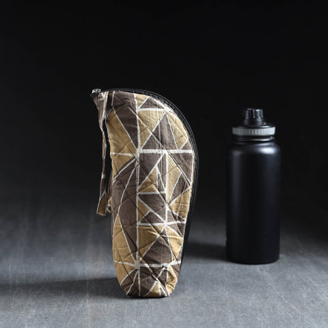 Brown Handmade Cotton 1L Water Bottle Cover