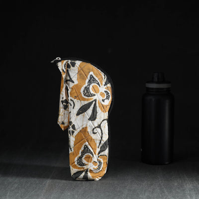 Brown Handmade Cotton 1L Water Bottle Cover