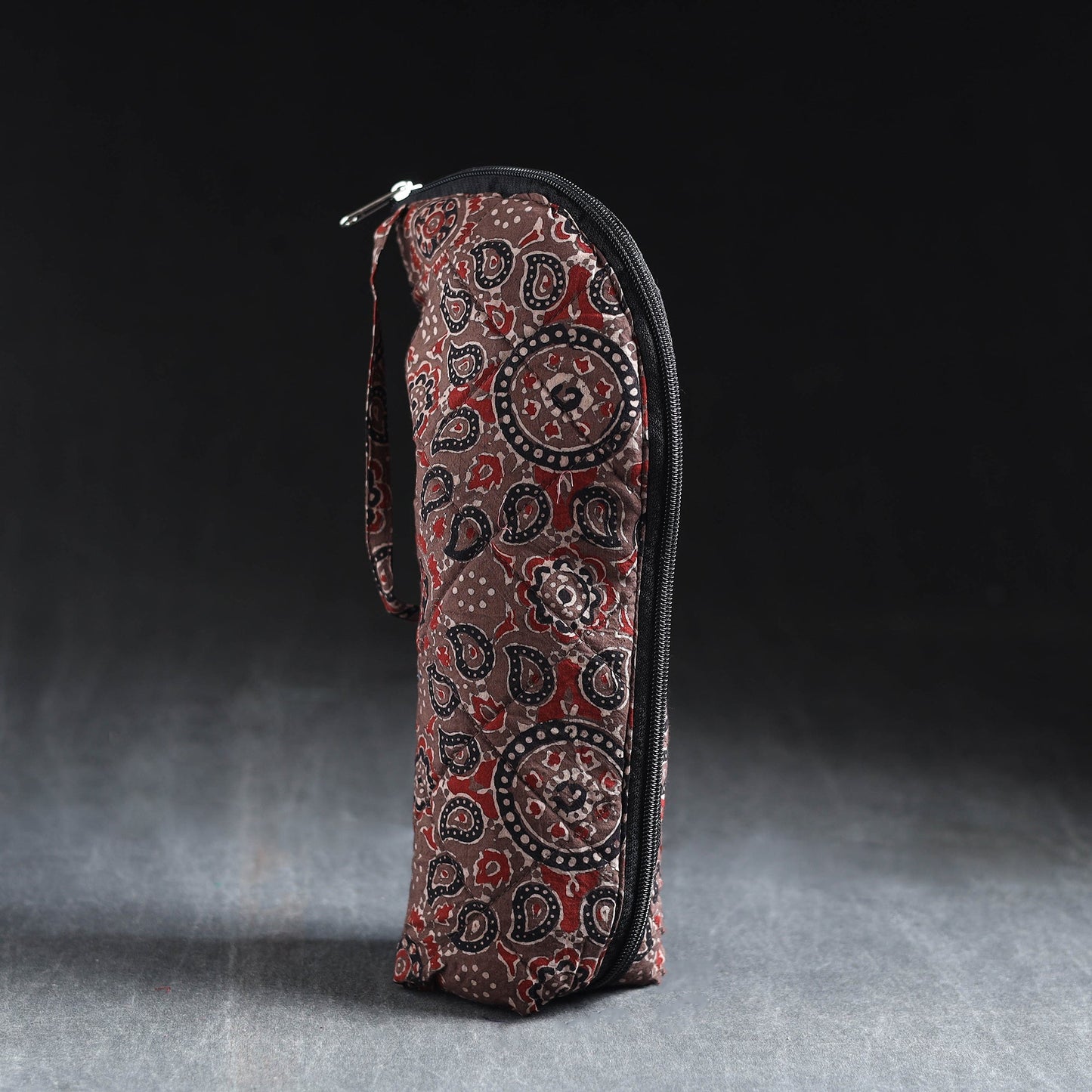 Brown Handmade Cotton 1L Water Bottle Cover