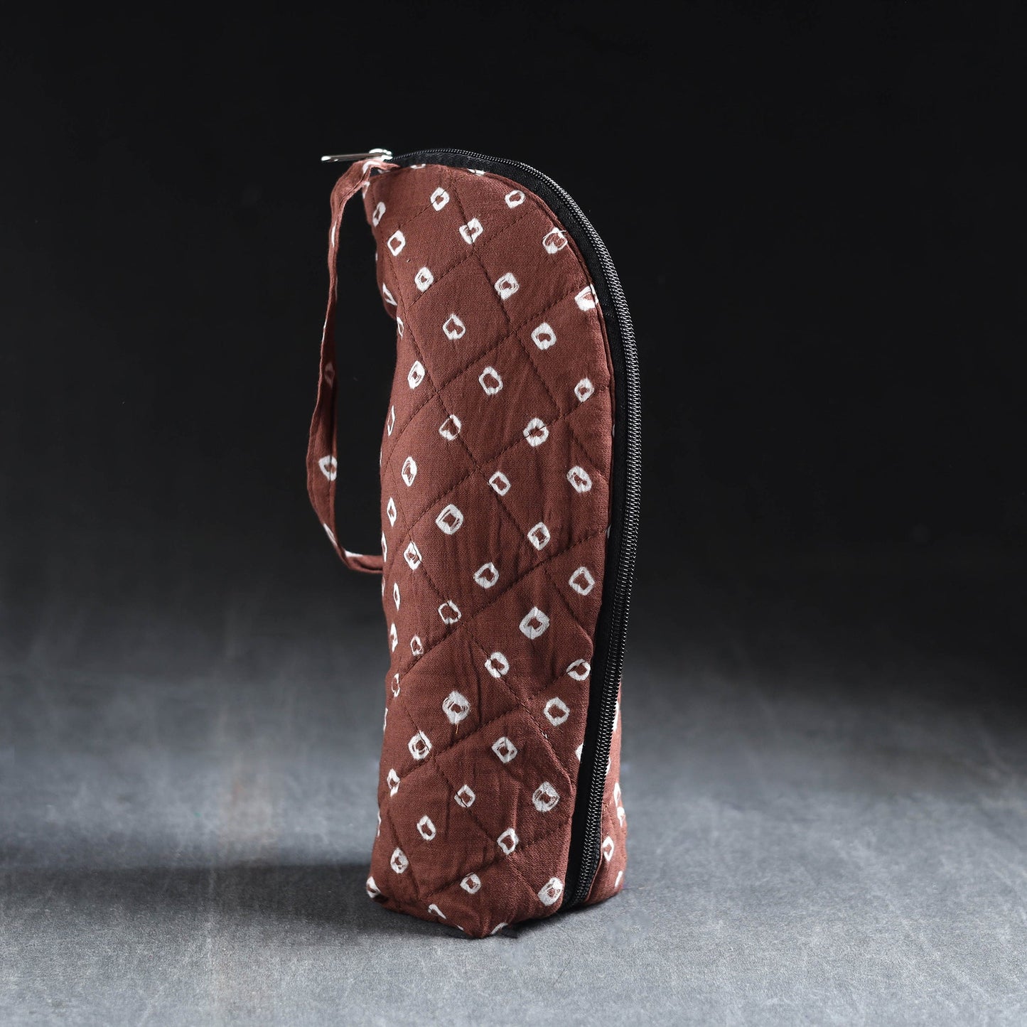 Brown Handmade Cotton 1L Water Bottle Cover