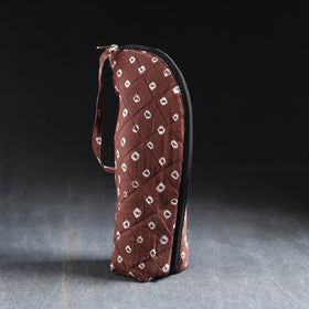 Brown Handmade Cotton 1L Water Bottle Cover