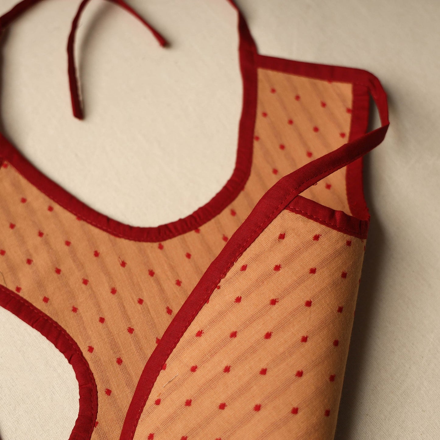 Brown Handmade Cotton Baby Bib