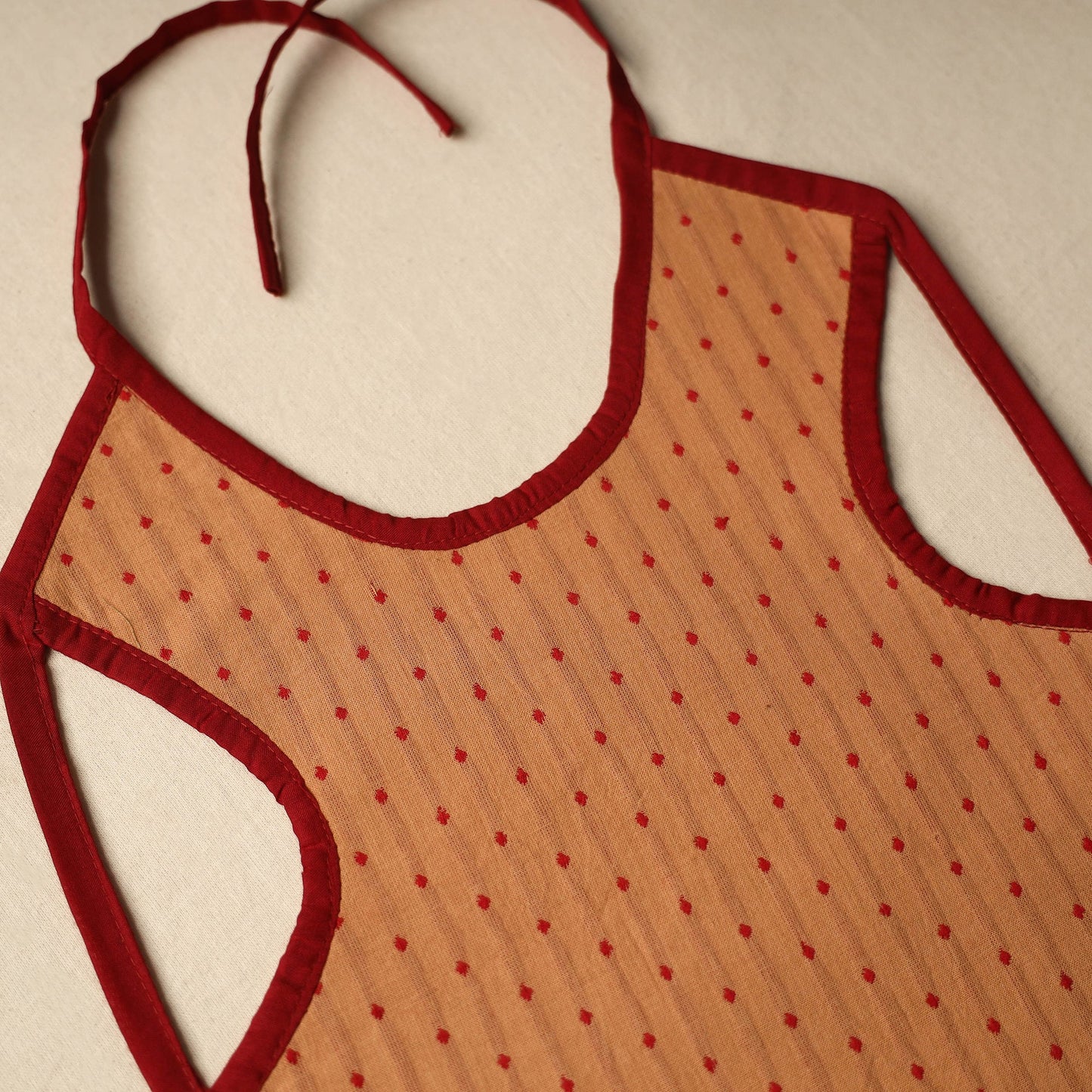 Brown Handmade Cotton Baby Bib