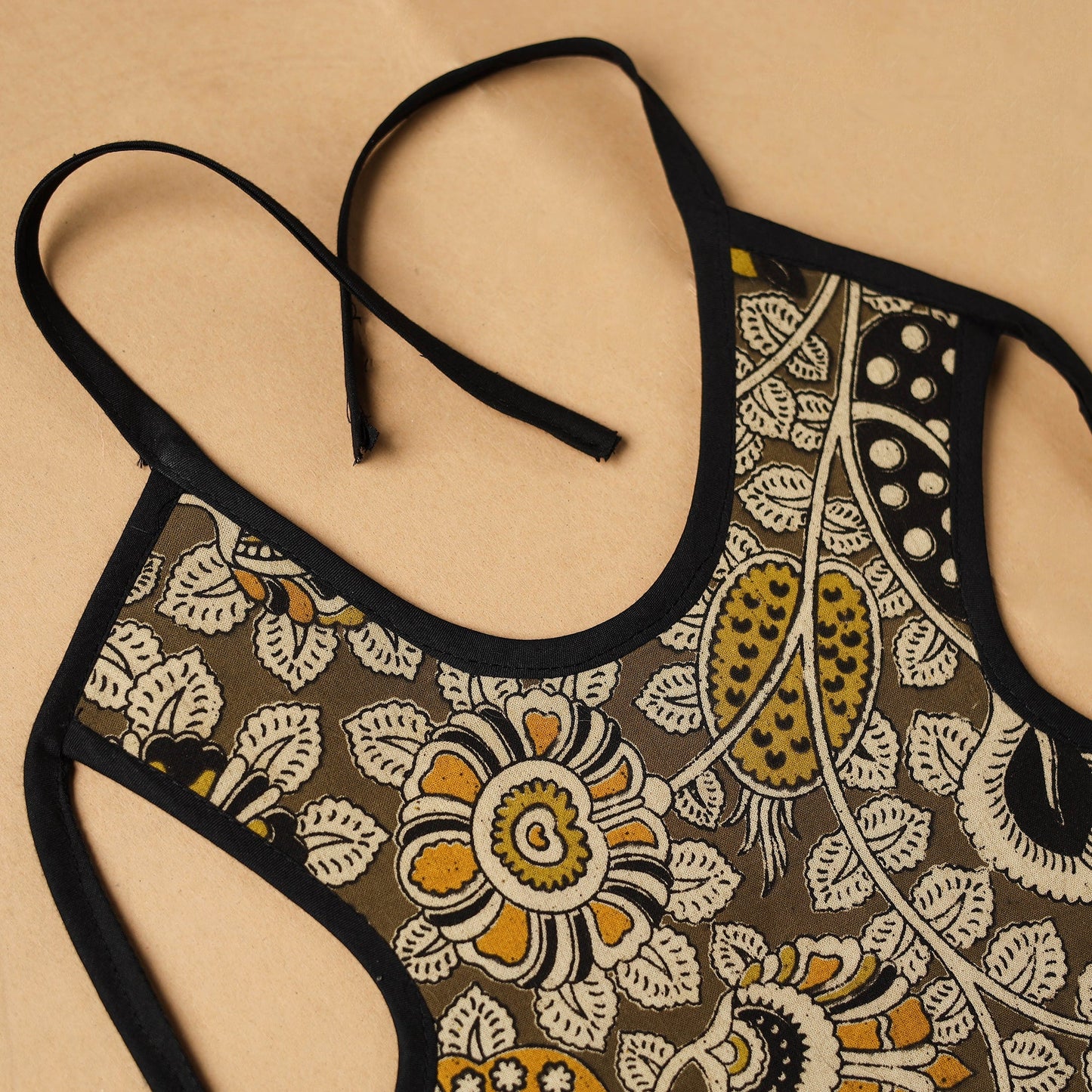 Brown Handmade Cotton Baby Bib