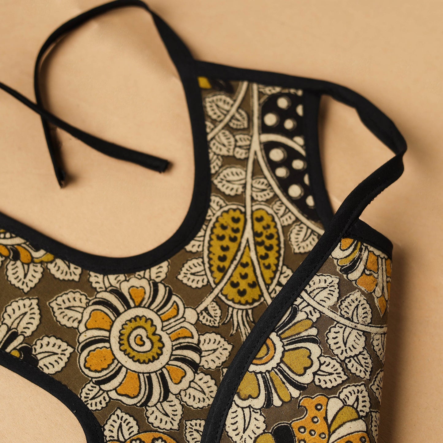 Brown Handmade Cotton Baby Bib