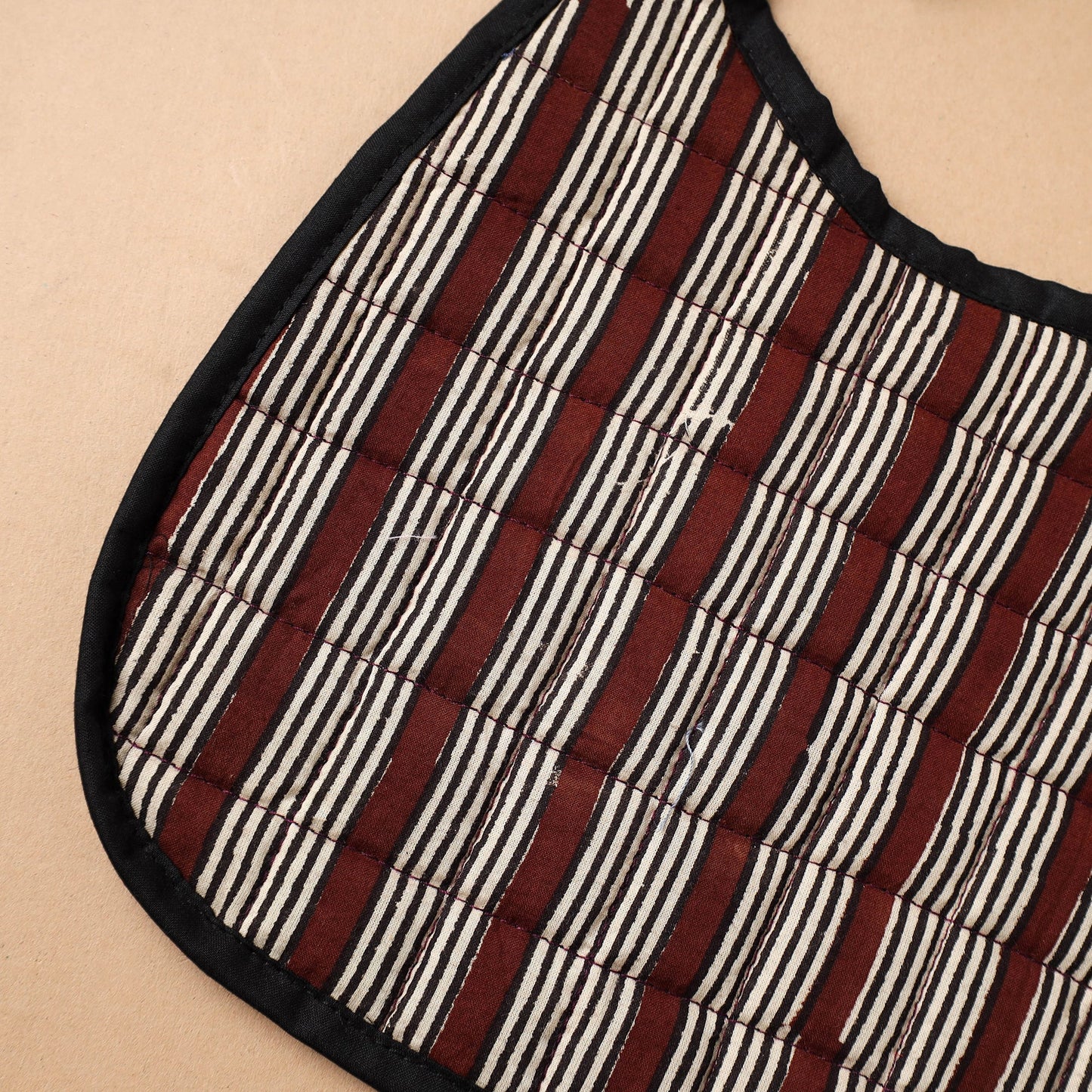 Brown Handmade Cotton Baby Bib