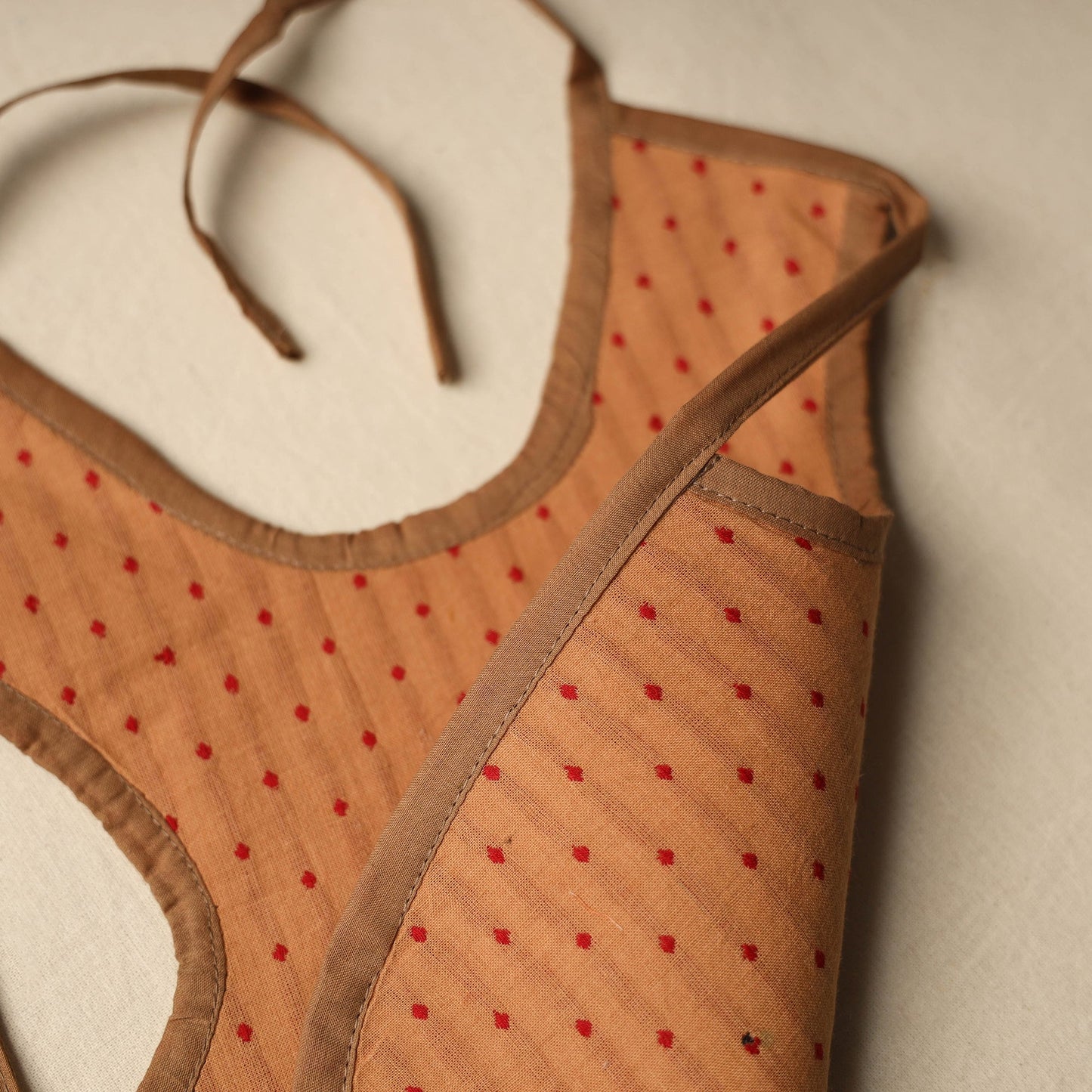 Brown Handmade Cotton Baby Bib