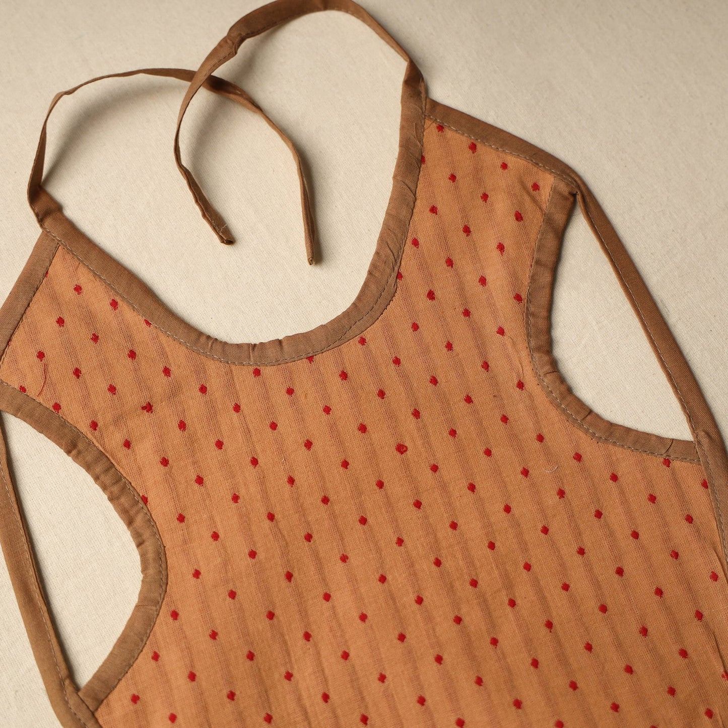 Brown Handmade Cotton Baby Bib