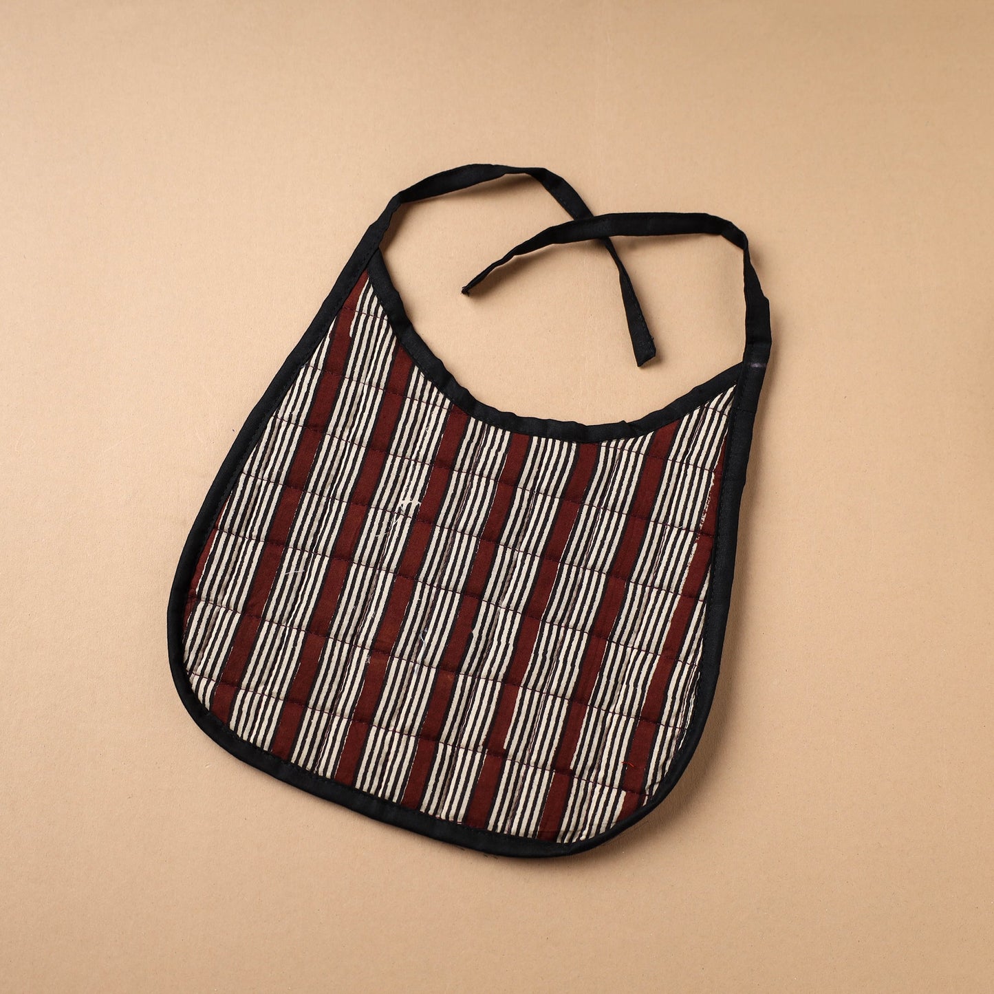 Brown Handmade Cotton Baby Bib