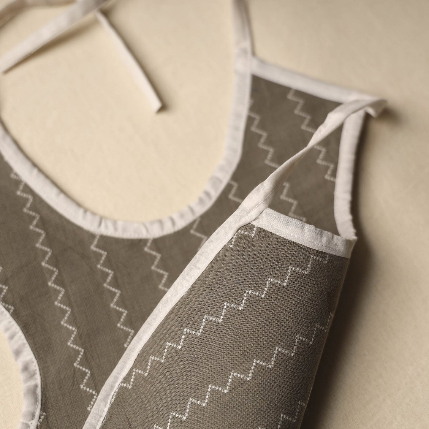 Brown Handmade Cotton Baby Bib