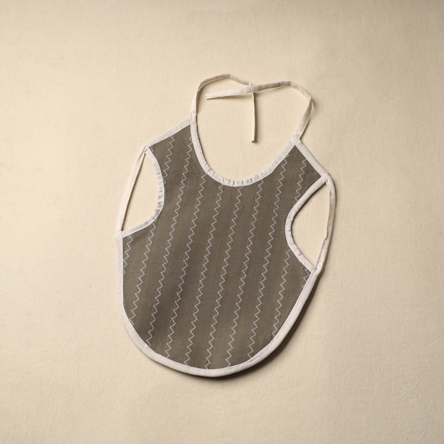 Brown Handmade Cotton Baby Bib