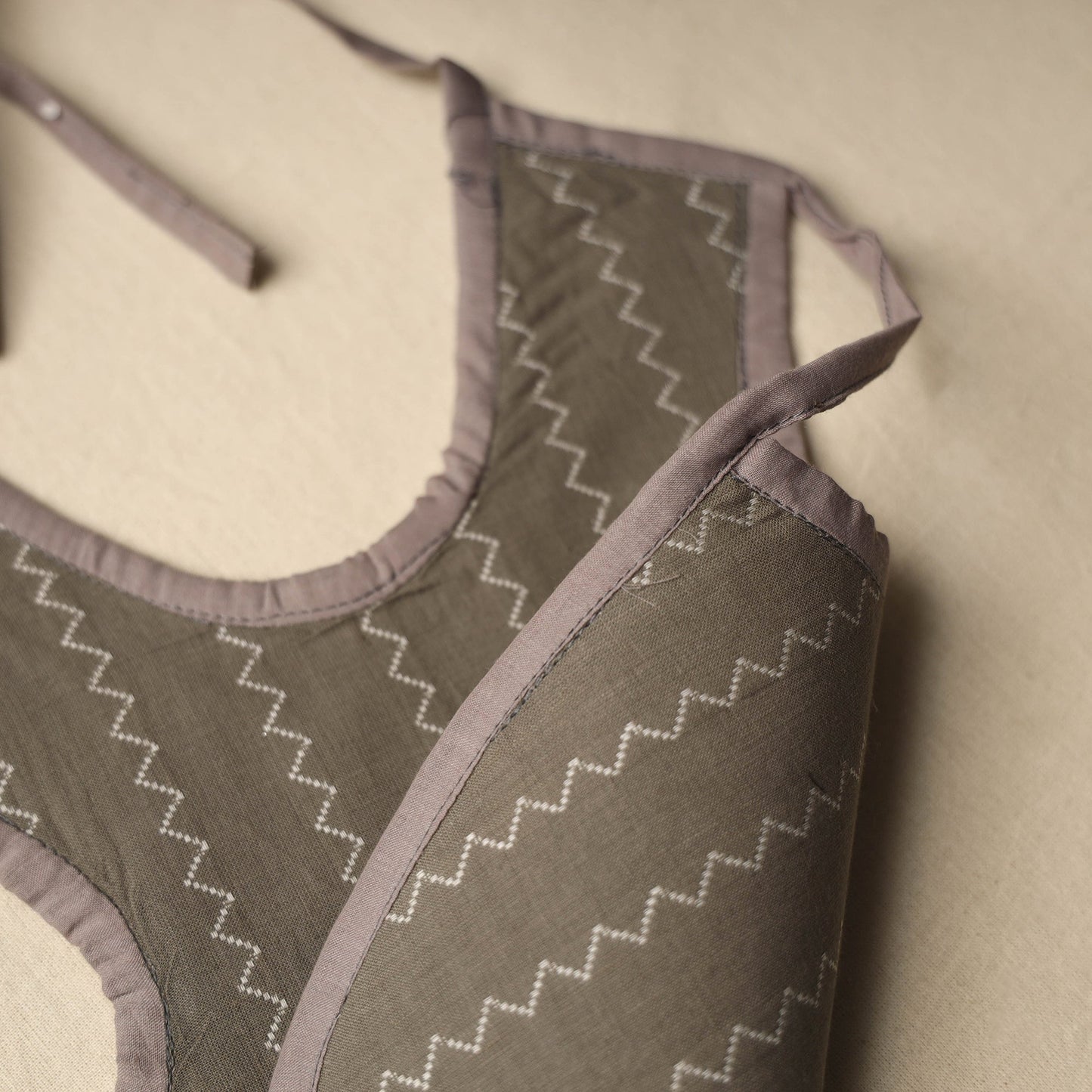 Brown Handmade Cotton Baby Bib