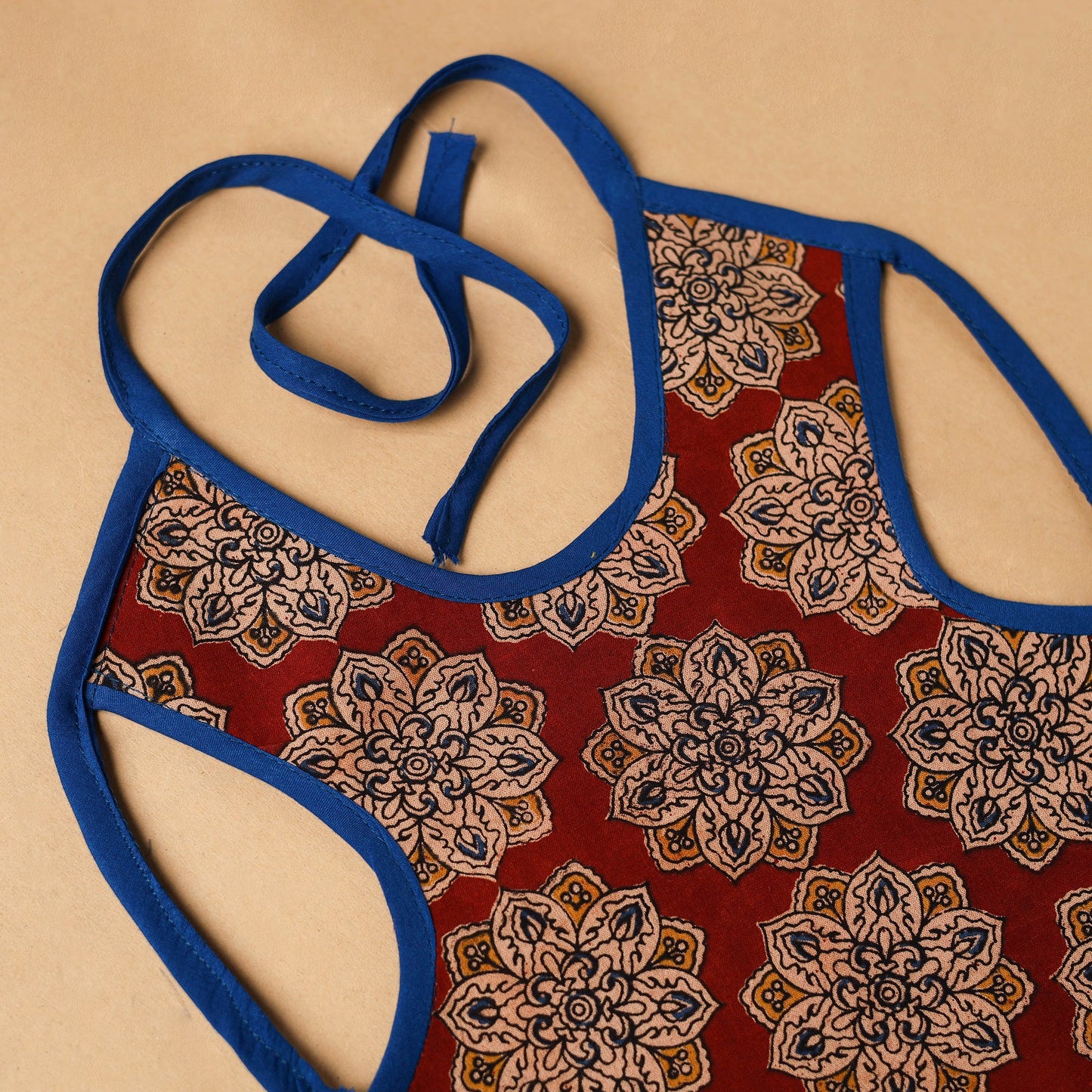 Brown Handmade Cotton Baby Bib