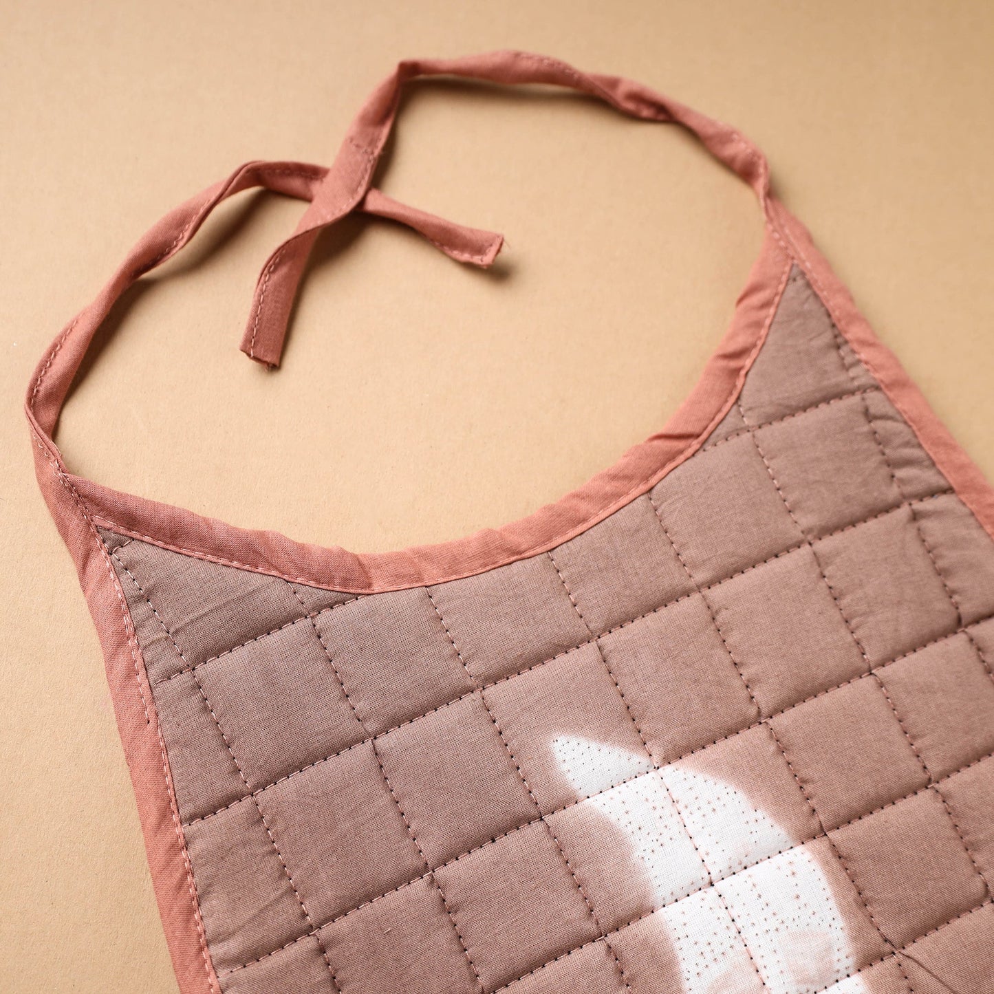 Brown Handmade Cotton Baby Bib